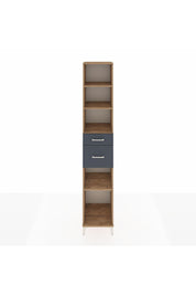 Hyperion Dolap 4 Raflı 2 Çekmeceli 44x44x243 Çam-Antrasit