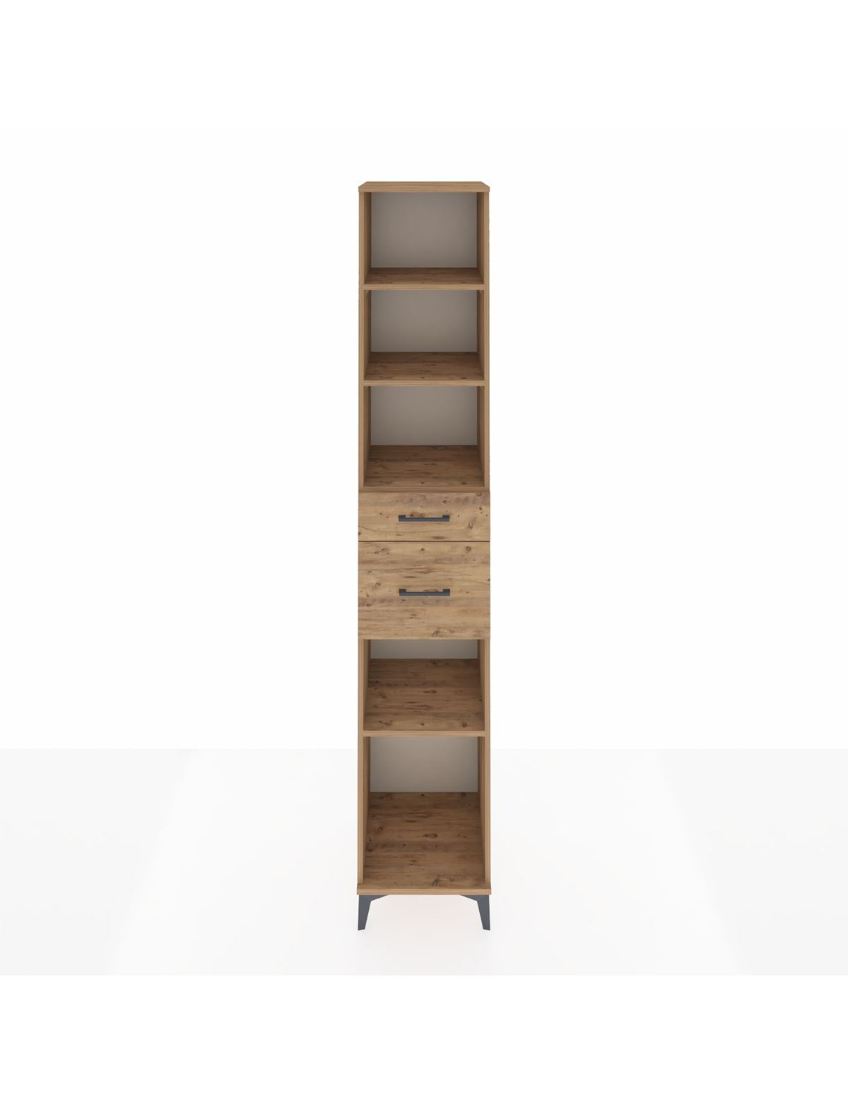 Hyperion Dolap 4 Raflı 2 Çekmeceli 44x44x243 Çam-Çam