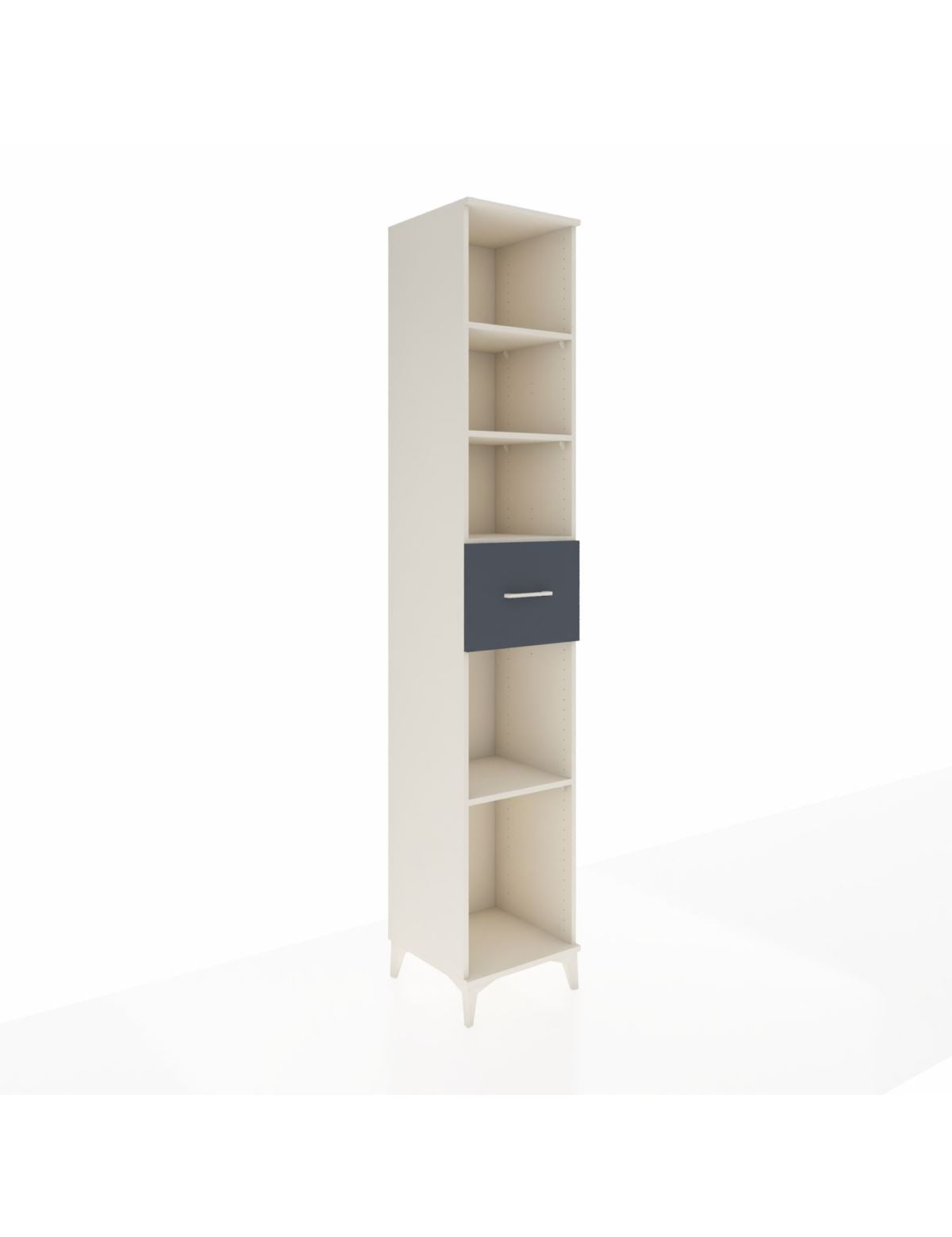 Hyperion Dolap 4 Raflı Tek Çekmeceli 44x44x243 Aytaşı-Antrasit