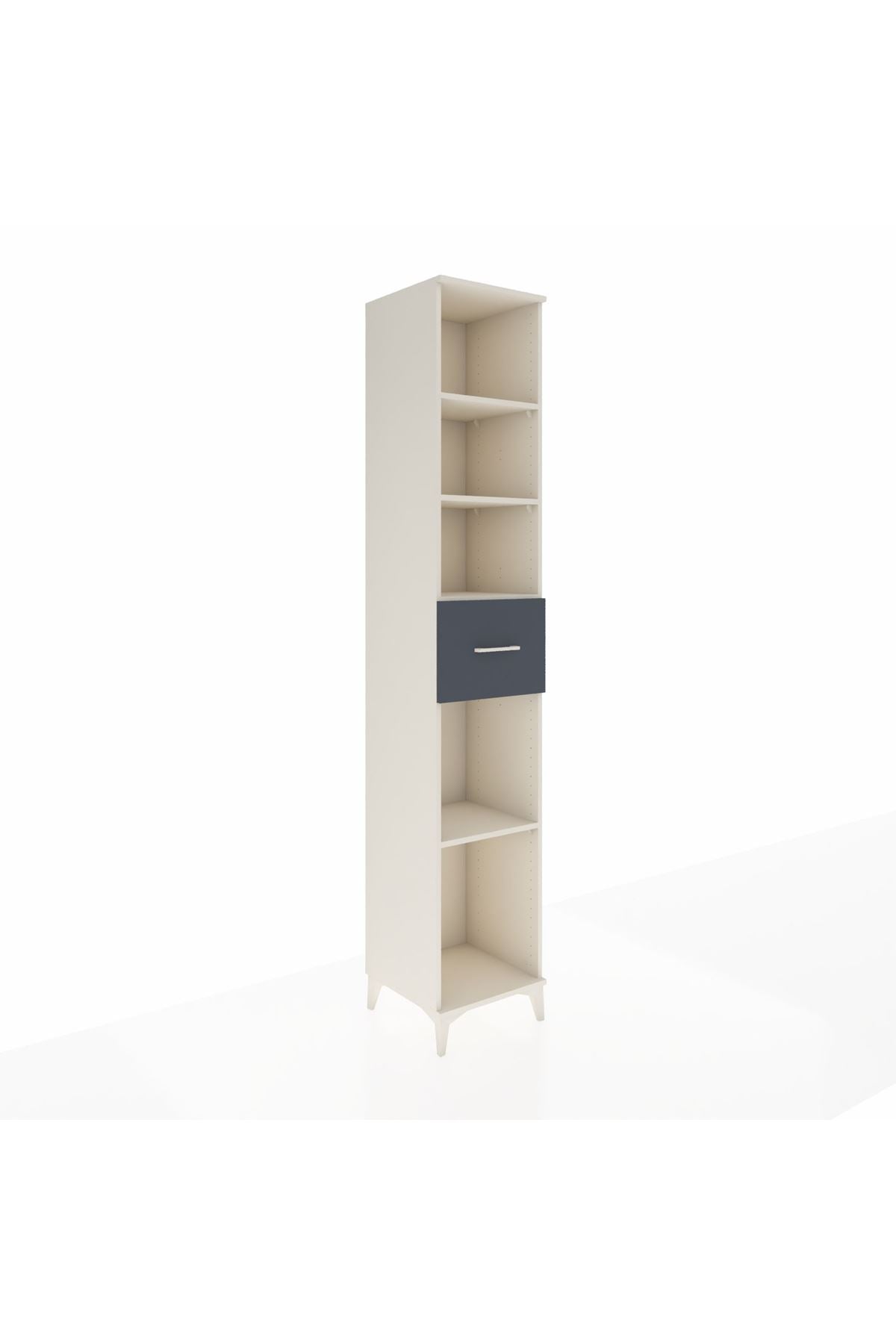 Hyperion Dolap 4 Raflı Tek Çekmeceli 44x44x243 Aytaşı-Antrasit