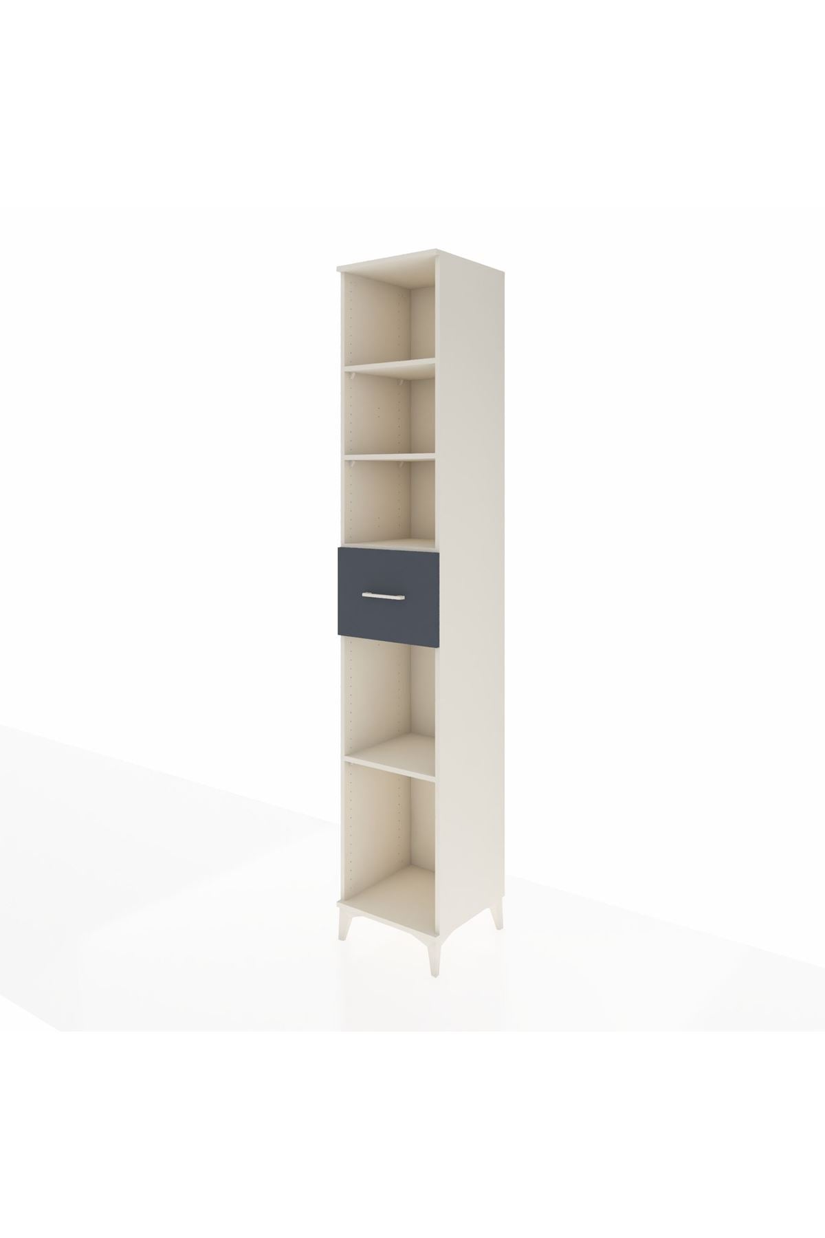 Hyperion Dolap 4 Raflı Tek Çekmeceli 44x44x243 Aytaşı-Antrasit