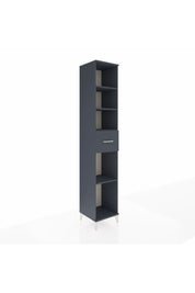 Hyperion Dolap 4 Raflı Tek Çekmeceli 44x44x243 Antrasit-Antrasit