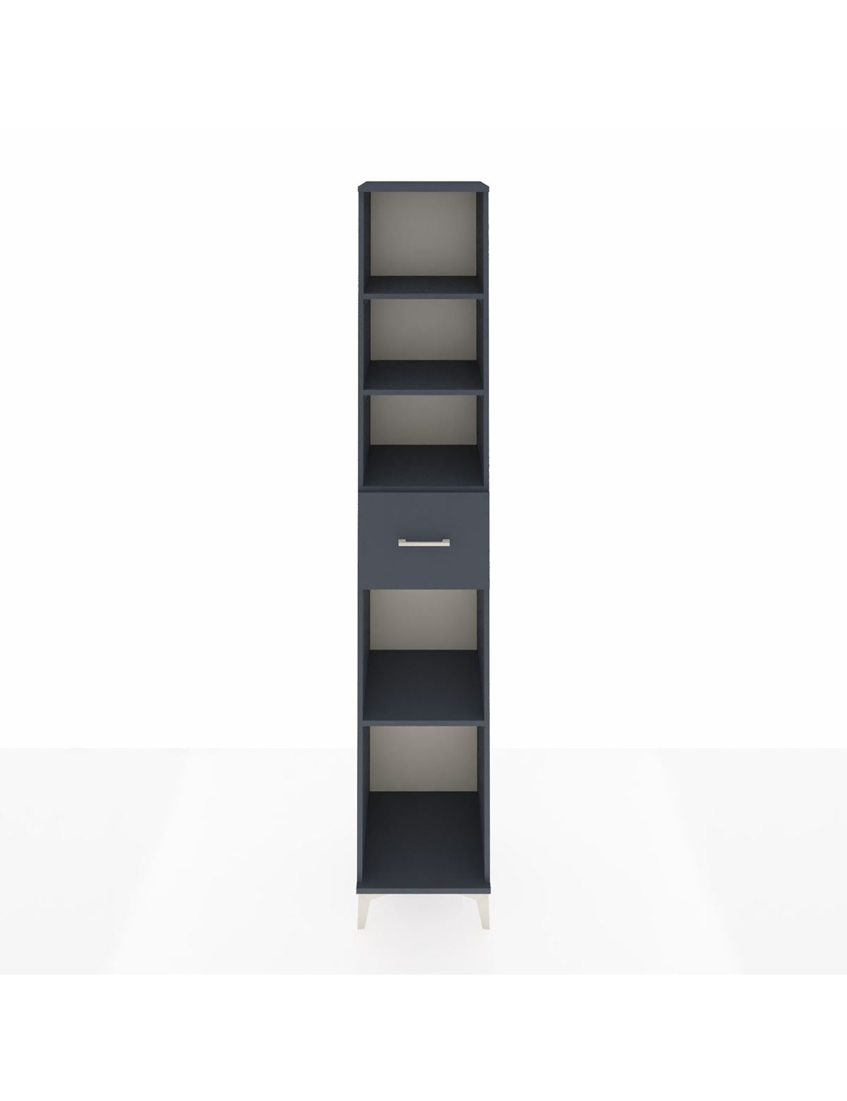 Hyperion Dolap 4 Raflı Tek Çekmeceli 44x44x243 Antrasit-Antrasit