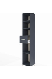 Hyperion Dolap 4 Raflı Tek Çekmeceli 44x44x243 Antrasit-Antrasit