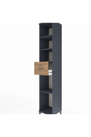 Hyperion Dolap 4 Raflı Tek Çekmeceli 44x44x243 Antrasit-Çam