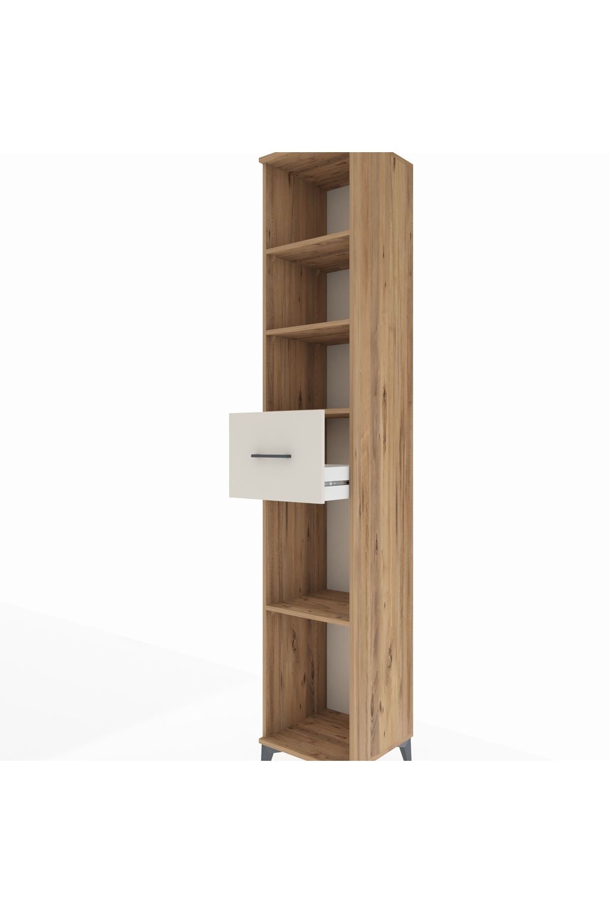 Hyperion Dolap 4 Raflı Tek Çekmeceli 44x44x243 Çam-Aytaşı