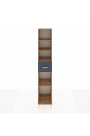 Hyperion Dolap 4 Raflı Tek Çekmeceli 44x44x243 Çam-Antrasit