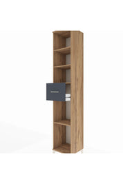 Hyperion Dolap 4 Raflı Tek Çekmeceli 44x44x243 Çam-Antrasit