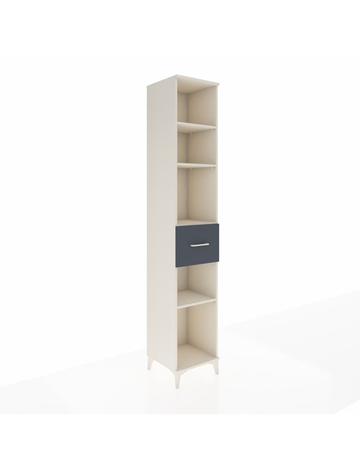 Hyperion Dolap 4 Raflı Tek Çekmeceli 44x44x243 Aytaşı-Antrasit