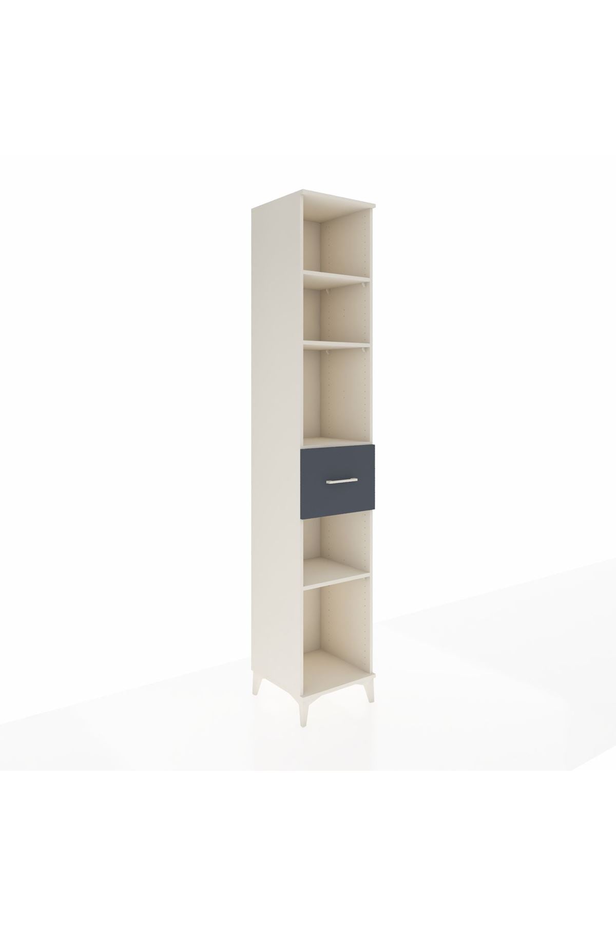 Hyperion Dolap 4 Raflı Tek Çekmeceli 44x44x243 Aytaşı-Antrasit