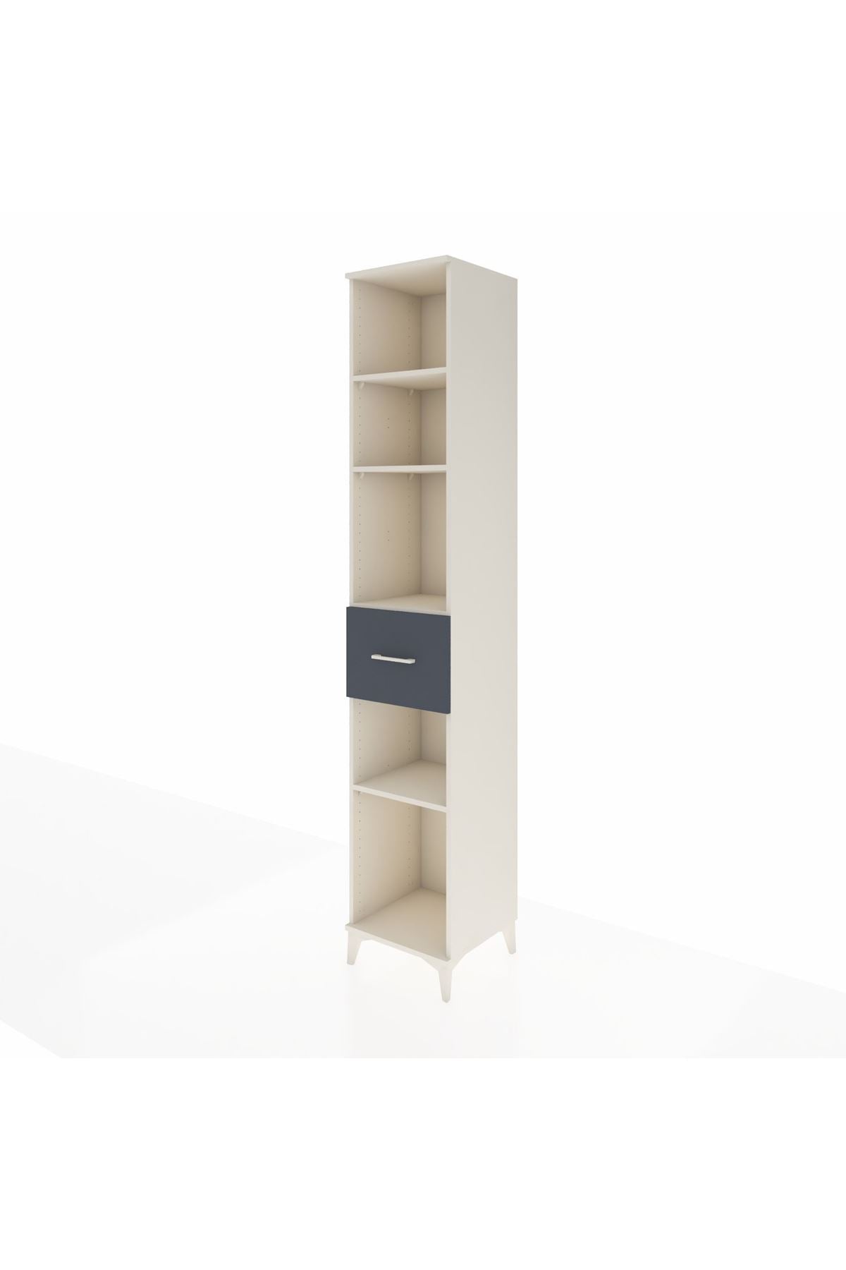 Hyperion Dolap 4 Raflı Tek Çekmeceli 44x44x243 Aytaşı-Antrasit