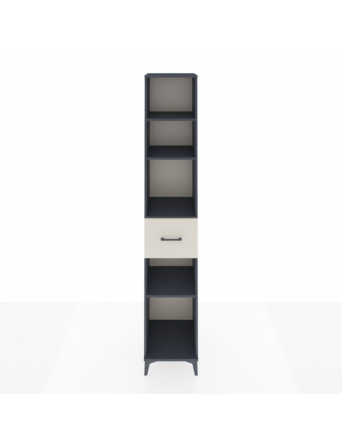 Hyperion Dolap 4 Raflı Tek Çekmeceli 44x44x243 Antrasit-Aytaşı
