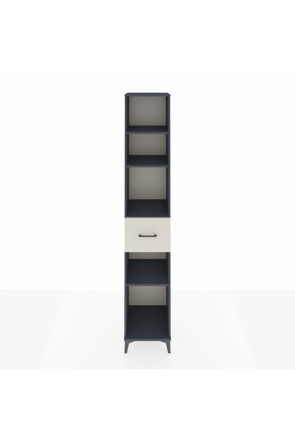 Hyperion Dolap 4 Raflı Tek Çekmeceli 44x44x243 Antrasit-Aytaşı