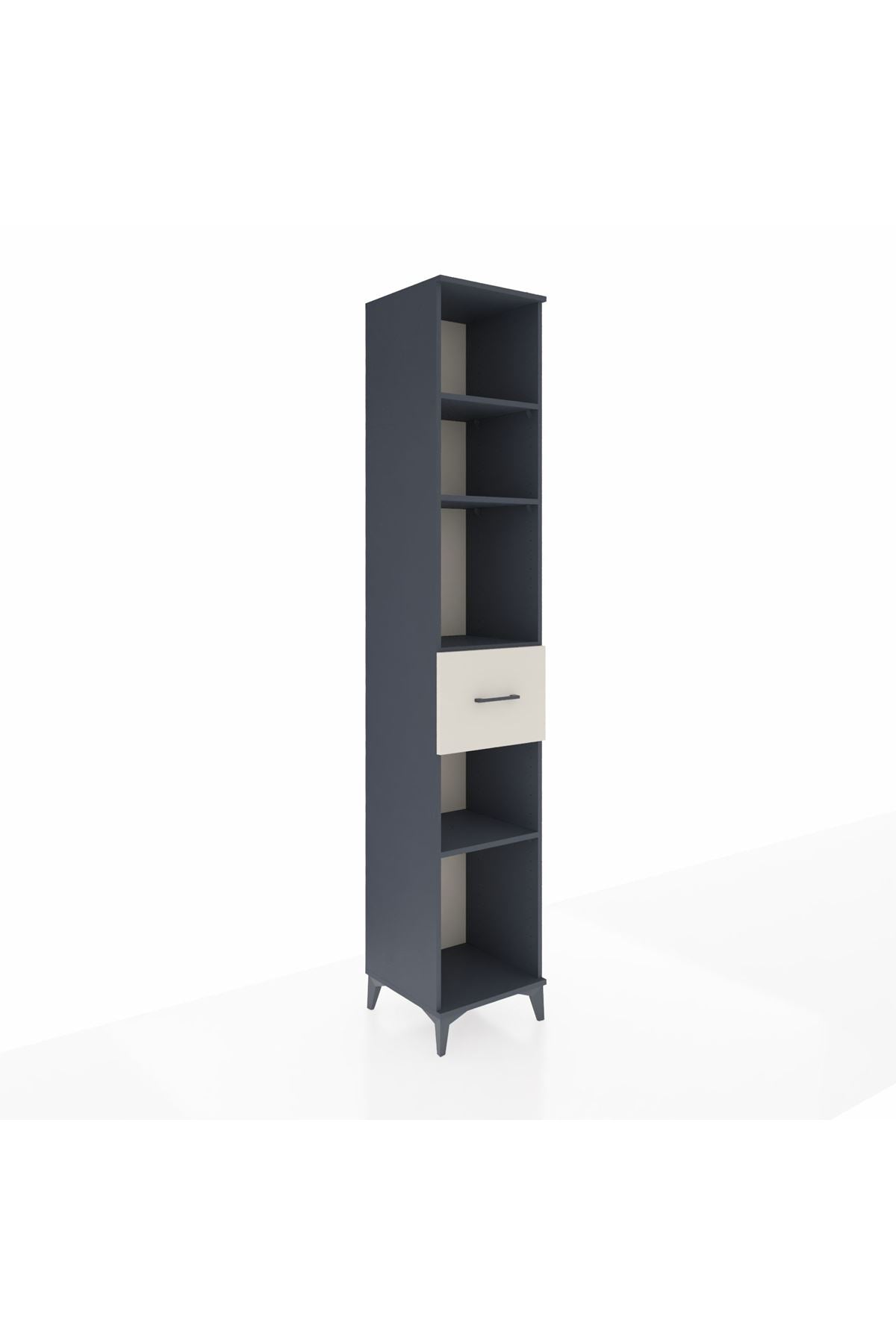 Hyperion Dolap 4 Raflı Tek Çekmeceli 44x44x243 Antrasit-Aytaşı
