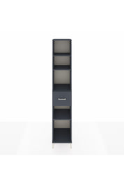 Hyperion Dolap 4 Raflı Tek Çekmeceli 44x44x243 Antrasit-Antrasit