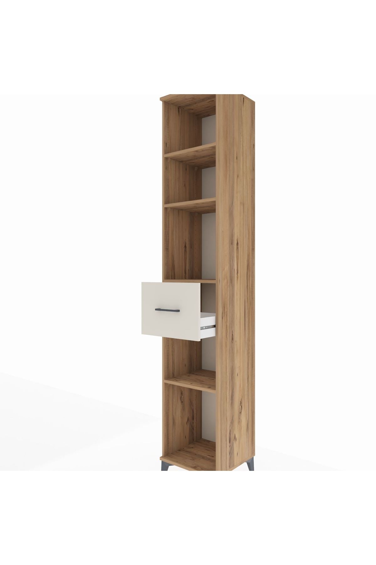 Hyperion Dolap 4 Raflı Tek Çekmeceli 44x44x243 Çam-Aytaşı