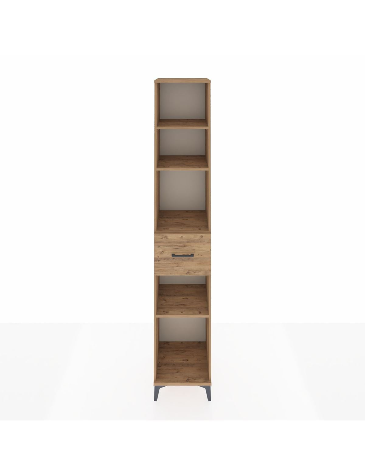 Hyperion Dolap 4 Raflı Tek Çekmeceli 44x44x243 Çam-Çam