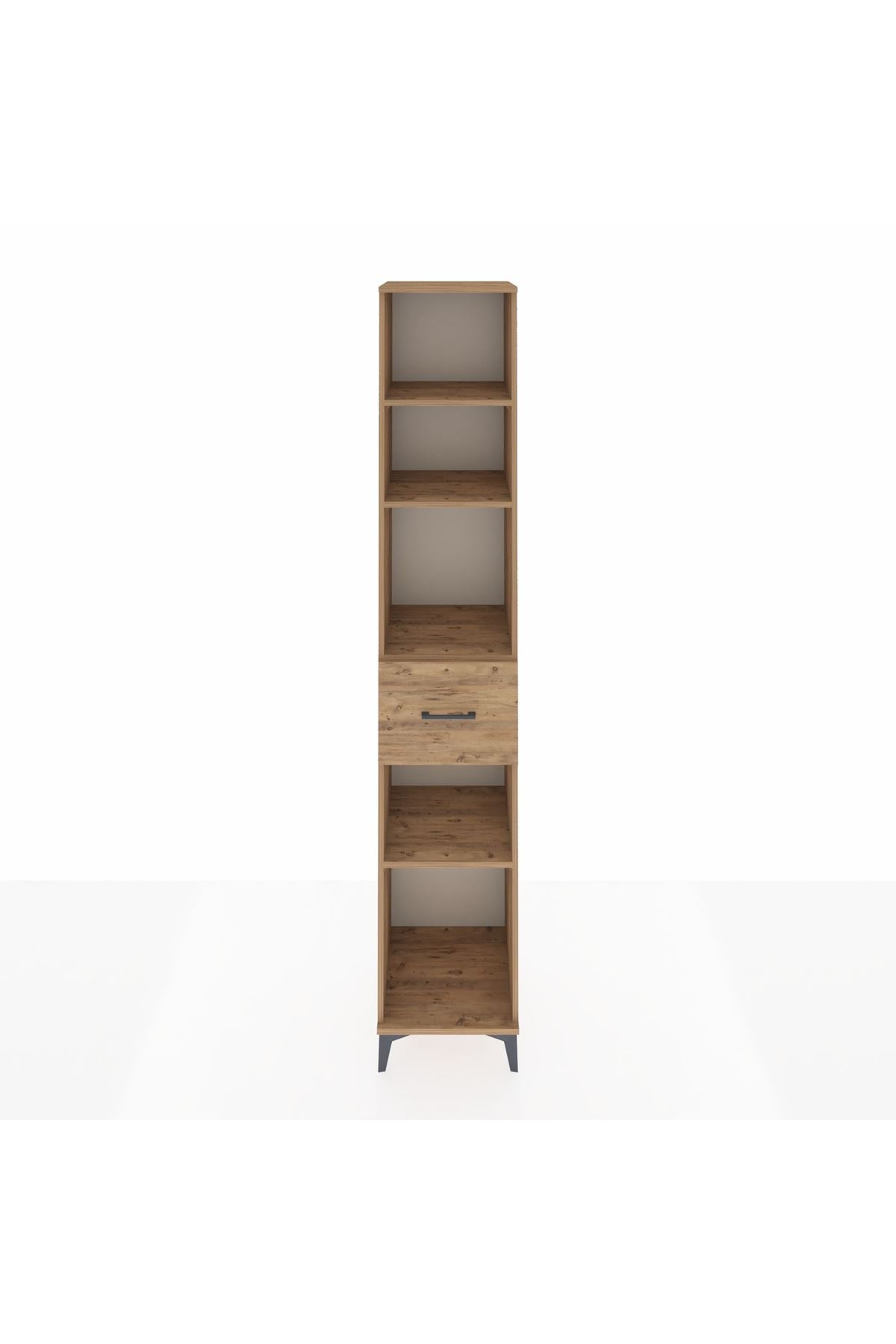 Hyperion Dolap 4 Raflı Tek Çekmeceli 44x44x243 Çam-Çam