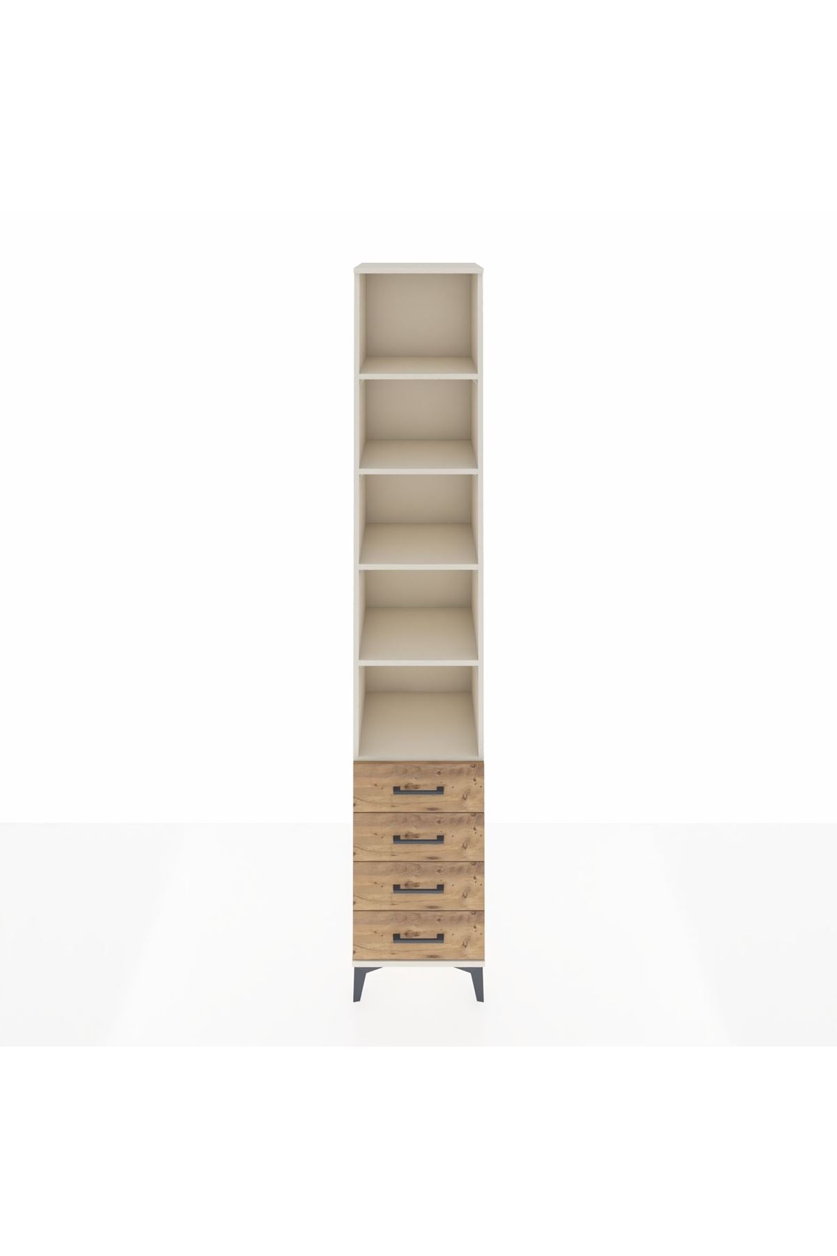 Hyperion Dolap 5 Raflı 4 Çekmeceli 44x44x243 Aytaşı-Çam