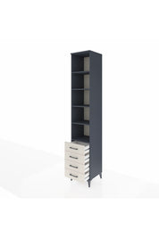 Hyperion Dolap 5 Raflı 4 Çekmeceli 44x44x243 Antrasit-Aytaşı