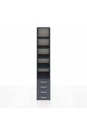 Hyperion Dolap 5 Raflı 4 Çekmeceli 44x44x243 Antrasit-Antrasit