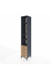 Hyperion Dolap 5 Raflı 4 Çekmeceli 44x44x243 Antrasit-Çam