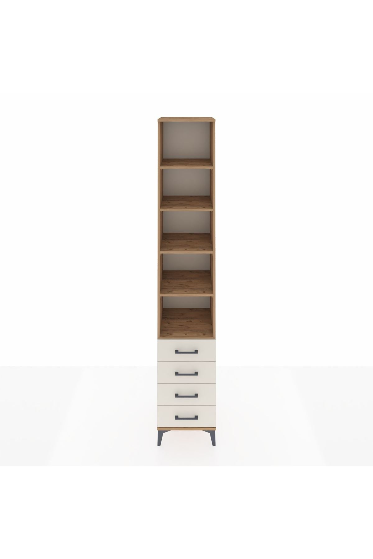 Hyperion Dolap 5 Raflı 4 Çekmeceli 44x44x243 Çam-Aytaşı