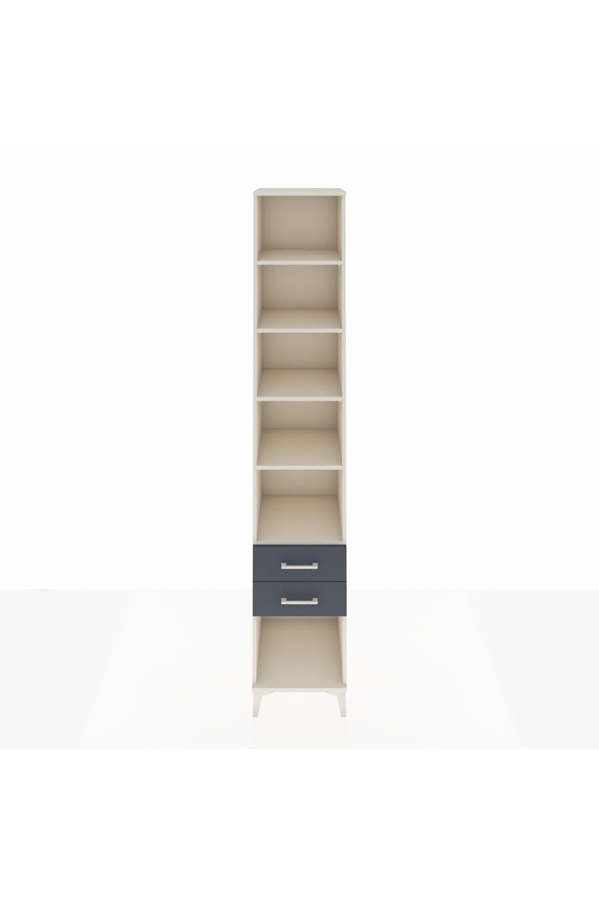 Hyperion Dolap 5 Raflı 2 Çekmeceli 44x44x243 Aytaşı-Antrasit