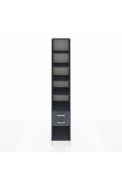 Hyperion Dolap 5 Raflı 2 Çekmeceli 44x44x243 Antrasit-Antrasit