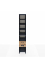 Hyperion Dolap 5 Raflı 2 Çekmeceli 44x44x243 Antrasit-Çam