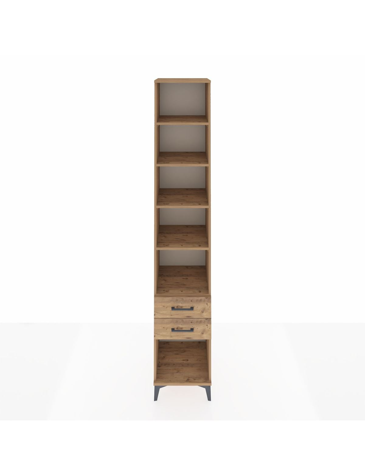 Hyperion Dolap 5 Raflı 2 Çekmeceli 44x44x243 Çam-Çam