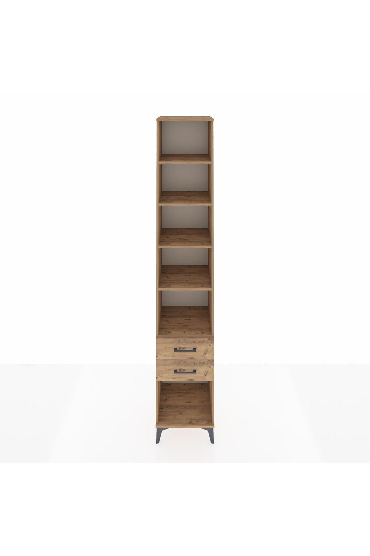 Hyperion Dolap 5 Raflı 2 Çekmeceli 44x44x243 Çam-Çam