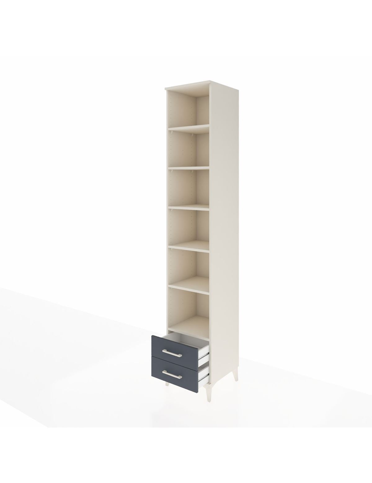 Hyperion Dolap 6 Raflı 2 Çekmeceli 44x44x243 - S64M100V2B