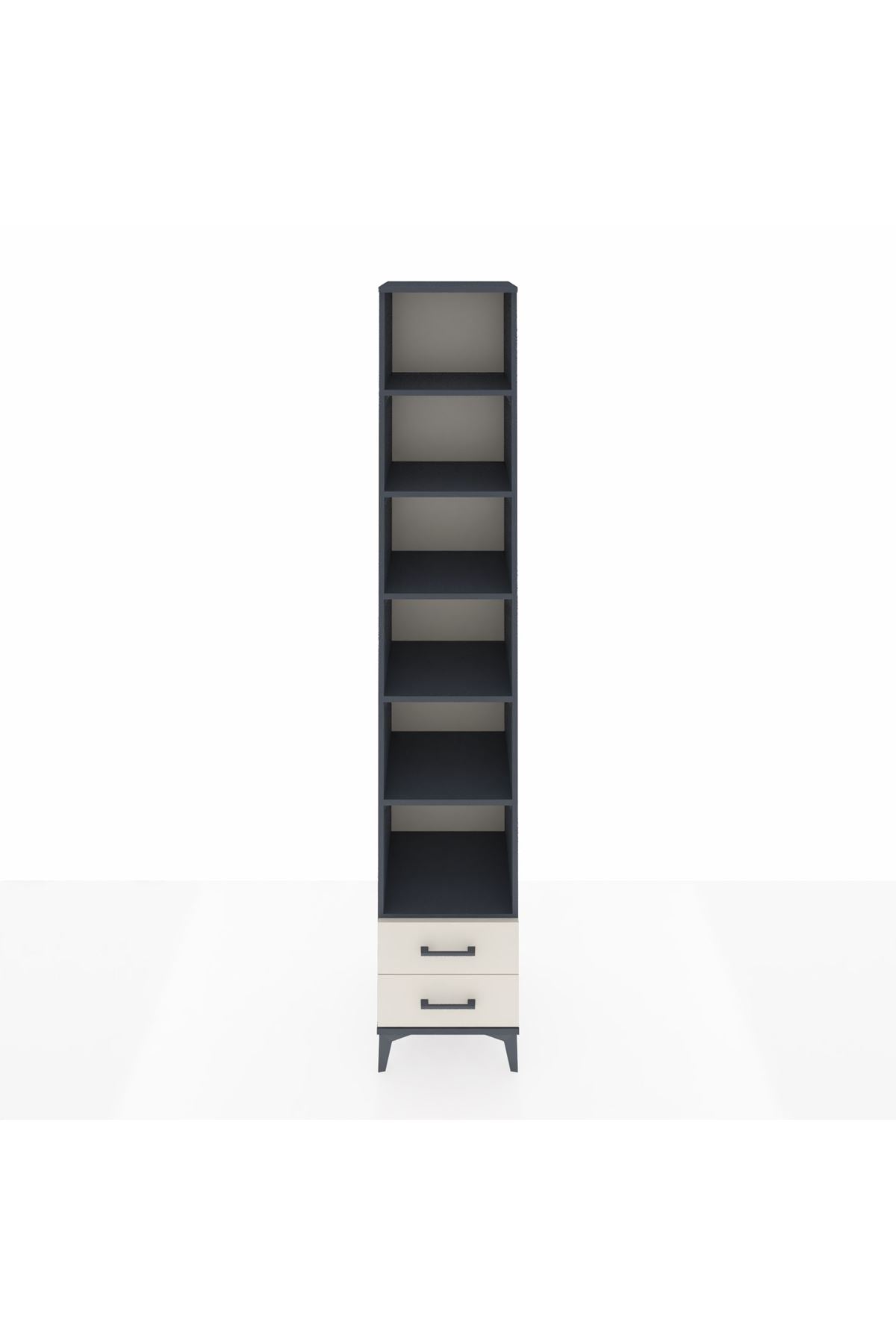 Hyperion Dolap 6 Raflı 2 Çekmeceli 44x44x243 Antrasit-Aytaşı