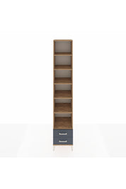 Hyperion Dolap 6 Raflı 2 Çekmeceli 44x44x243 Çam-Antrasit