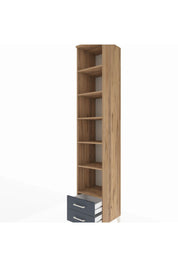 Hyperion Dolap 6 Raflı 2 Çekmeceli 44x44x243 Çam-Antrasit