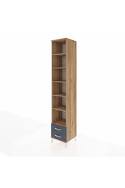 Hyperion Dolap 6 Raflı 2 Çekmeceli 44x44x243 Çam-Antrasit