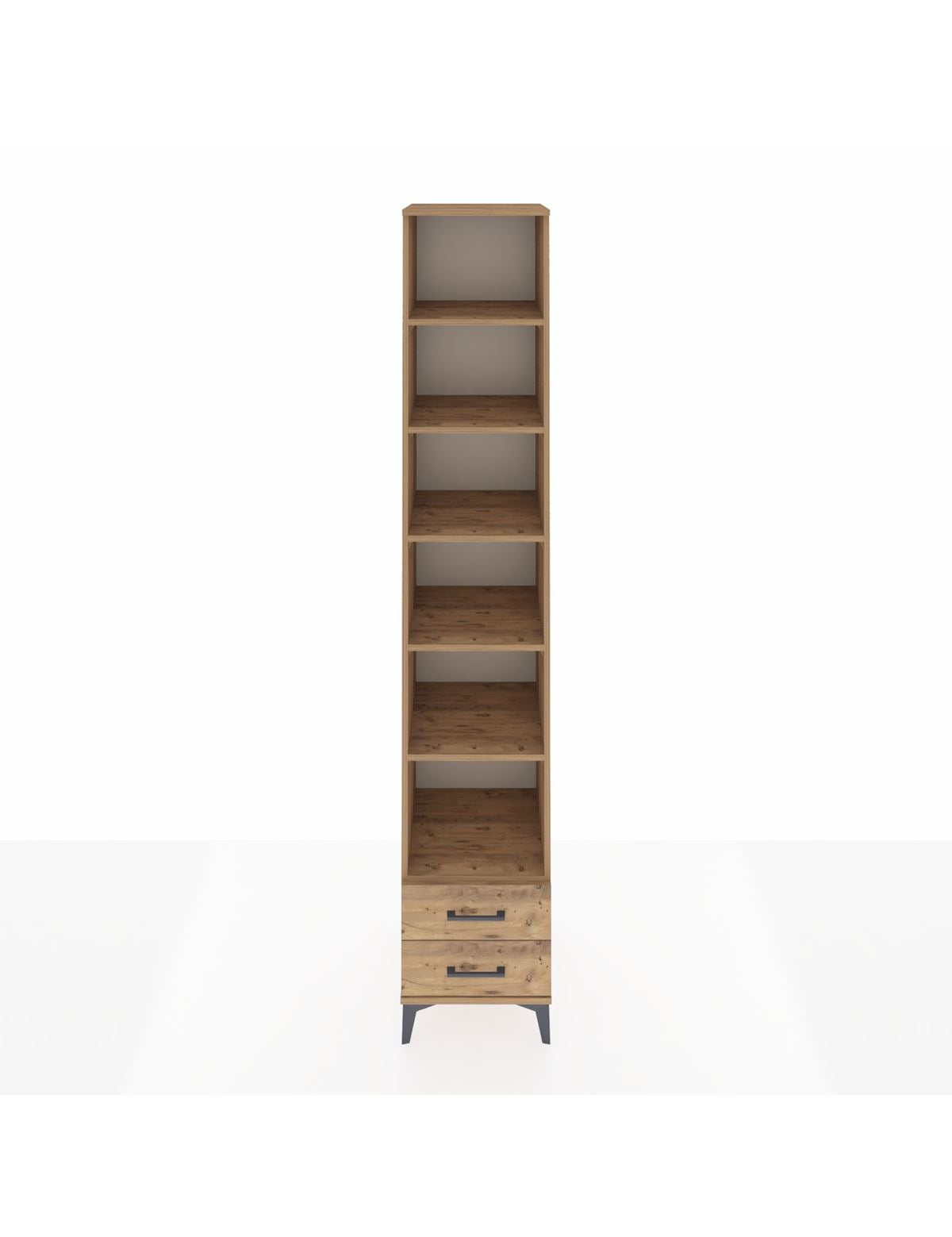 Hyperion Dolap 6 Raflı 2 Çekmeceli 44x44x243 Çam-Çam