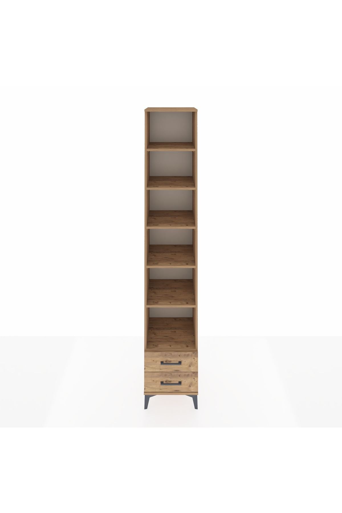 Hyperion Dolap 6 Raflı 2 Çekmeceli 44x44x243 Çam-Çam