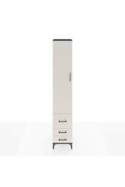 Hyperion Dolap 3 Raflı 3 Çekmeceli Tek Askılı 44x44x243 Antrasit-Aytaşı