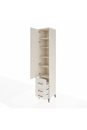 Hyperion Dolap 5 Raflı 3 Çekmeceli Tek Kapaklı 44x44x243 Aytaşı-Aytaşı