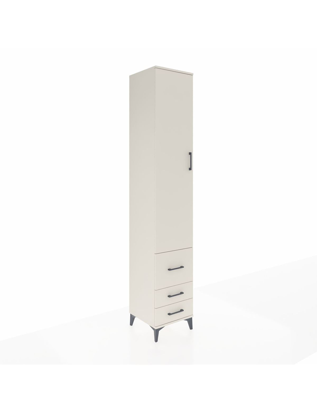 Hyperion Dolap 5 Raflı 3 Çekmeceli Tek Kapaklı 44x44x243 Aytaşı-Aytaşı