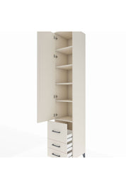 Hyperion Dolap 5 Raflı 3 Çekmeceli Tek Kapaklı 44x44x243 Aytaşı-Aytaşı