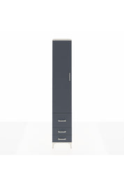 Hyperion Dolap 5 Raflı 3 Çekmeceli Tek Kapaklı 44x44x243 Aytaşı-Antrasit