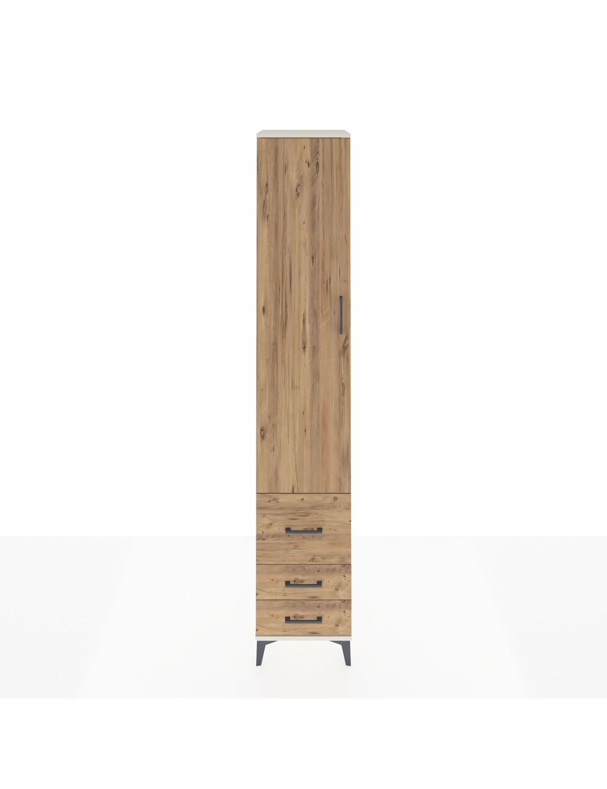 Hyperion Dolap 5 Raflı 3 Çekmeceli Tek Kapaklı 44x44x243 Aytaşı-Çam