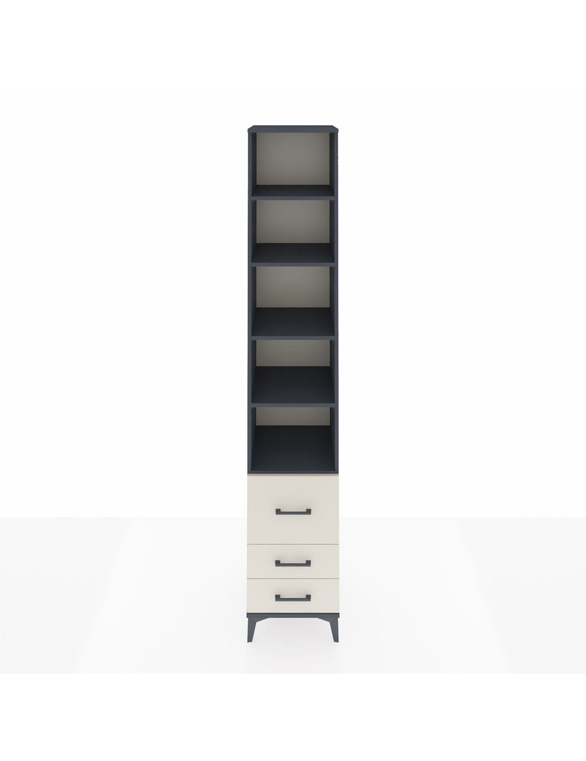 Hyperion Dolap 5 Raflı 3 Çekmeceli 44x44x243 Antrasit-Aytaşı