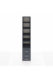 Hyperion Dolap 5 Raflı 3 Çekmeceli 44x44x243 Antrasit-Antrasit