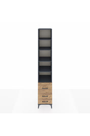 Hyperion Dolap 5 Raflı 3 Çekmeceli 44x44x243 Antrasit-Çam