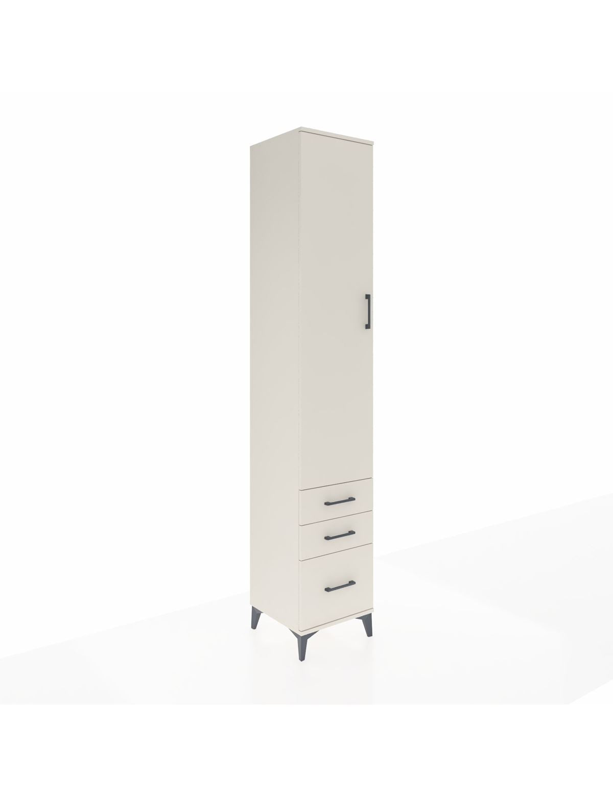 Hyperion Dolap 3 Raflı 3 Çekmeceli Tek Askılı 44x44x243 Aytaşı-Aytaşı