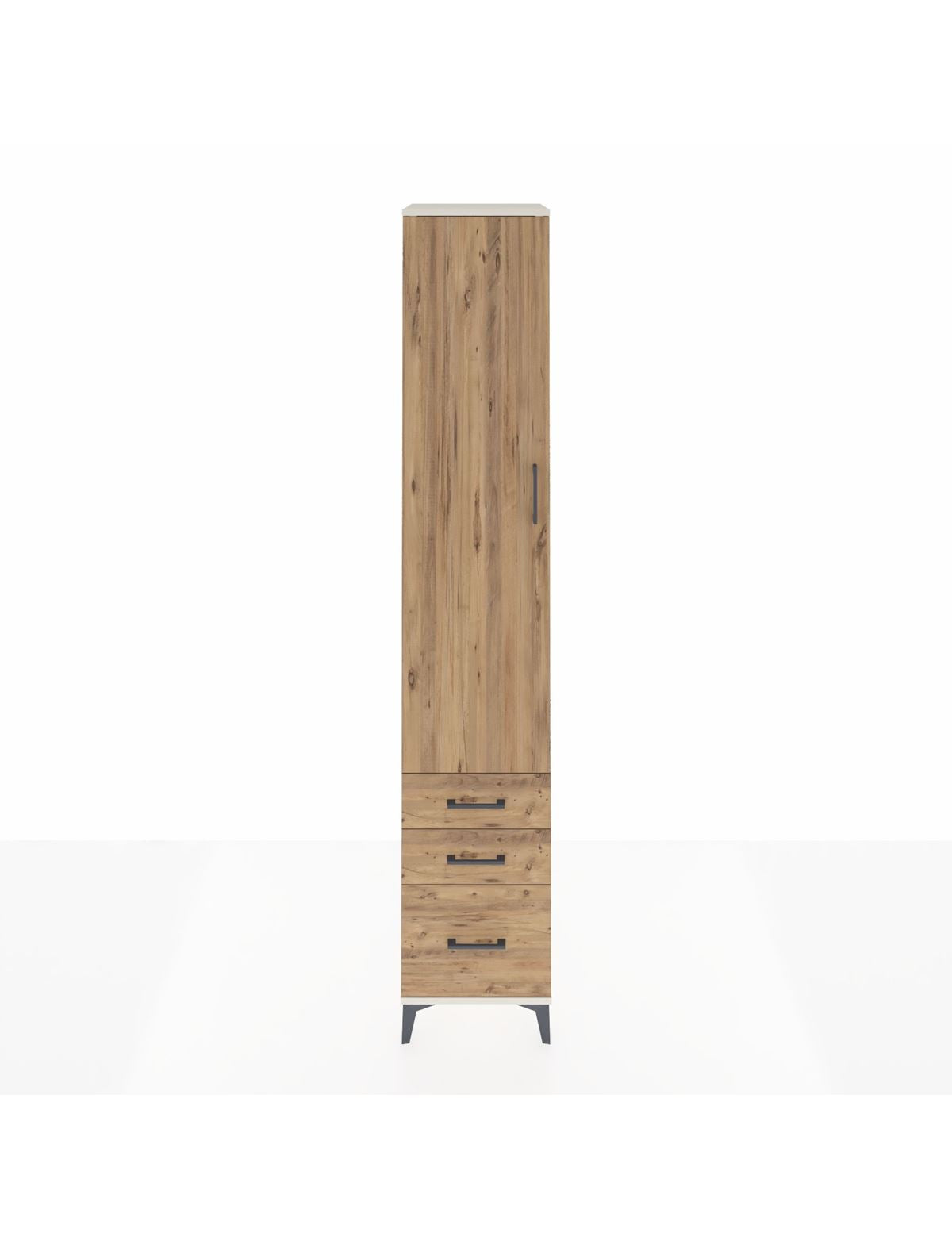 Hyperion Dolap 3 Raflı 3 Çekmeceli Tek Askılı 44x44x243 Aytaşı-Çam